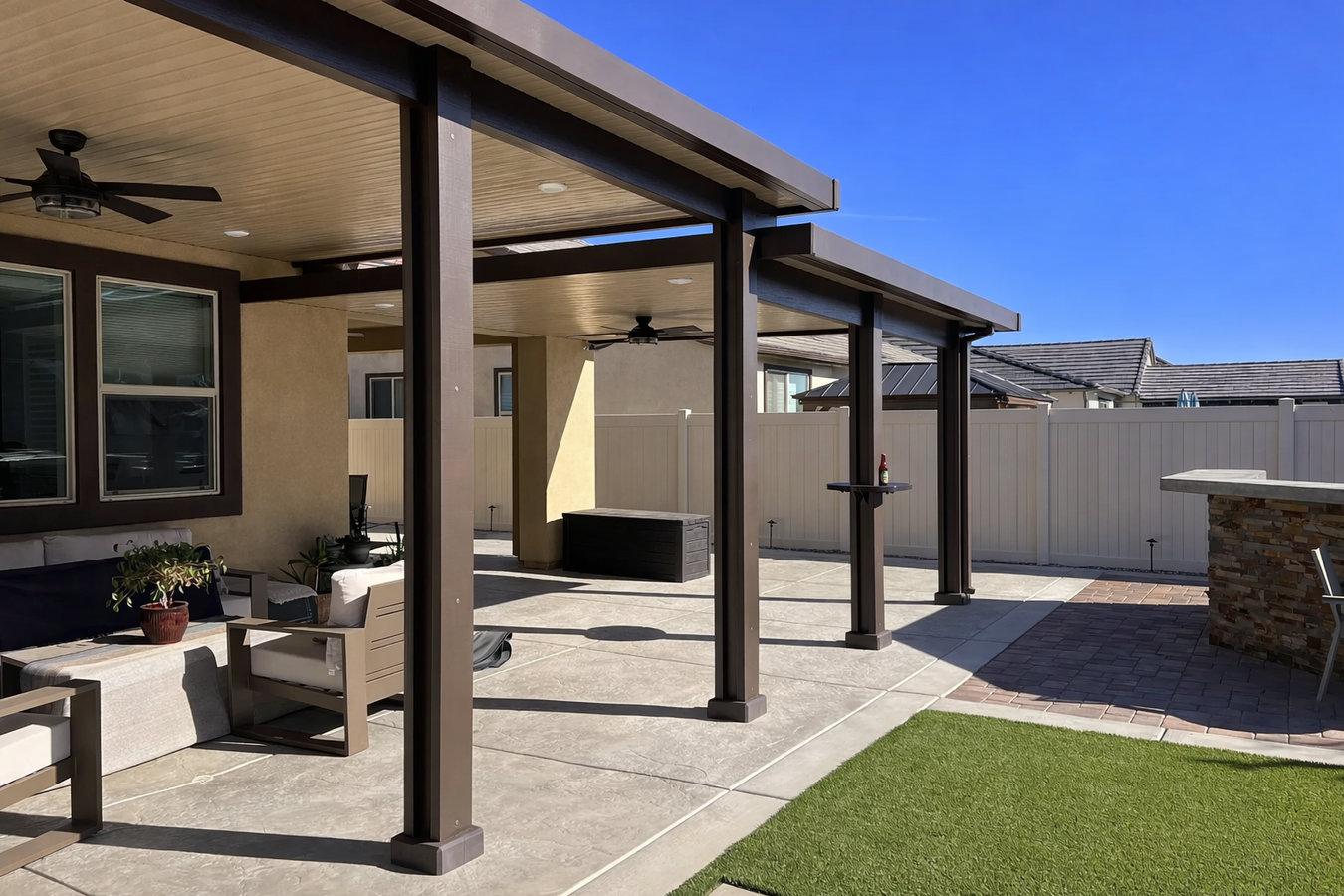 Patio cover installation in Glendale, CA